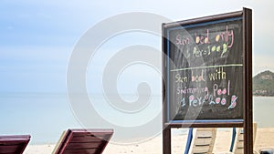 Restaurant beach in Thailand