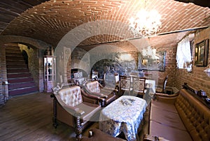 Restaurant in brick basement