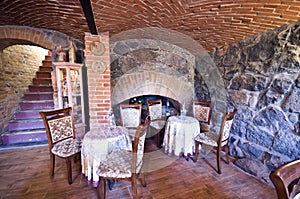 Restaurant in brick basement