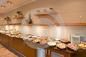 Restaurant buffet line