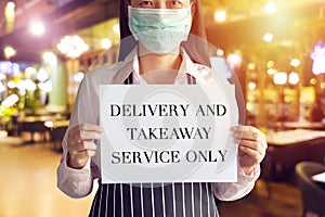 Restaurant business operators affected by Coronavirus Covid-19 pandemic transmission must close shop for social distancing