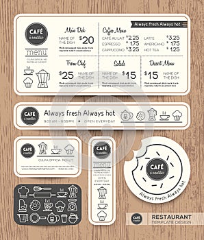 Restaurant Cafe Set Menu Graphic Design Template