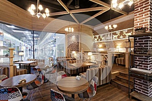 Restaurant cafe interior photo