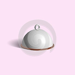 restaurant cloch 3d icon. cloch 3d illustration