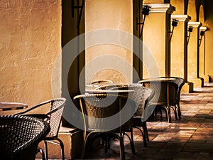 Restaurant with columns