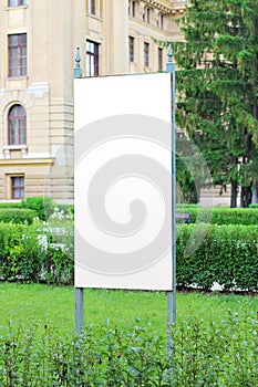Restaurant copy space menu board mockup, blank white signboard empty space for advertising