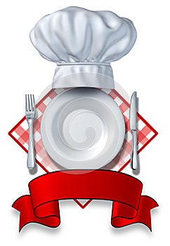 Restaurant Design With a Plate and Hat