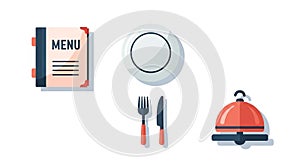 Restaurant and Dining Flat Design Icon Set