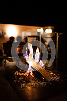 Restaurant with fireplace