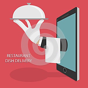 Restaurant Food Delivery Concept Illustration.