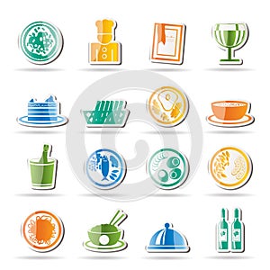 Restaurant, food and drink icons