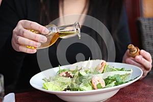 Restaurant food with fresh ingredients photo