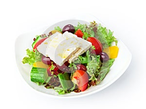 Restaurant food isolated - greek salad