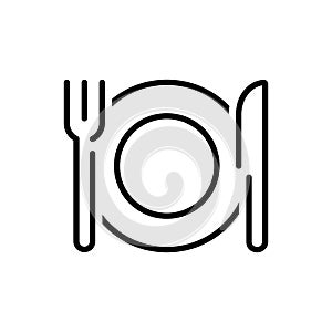 Restaurant food line icon. Dinner sign. Hotel service symbol.