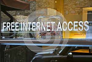 Restaurant with free internet access