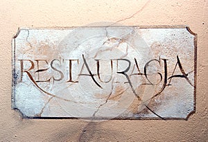 Restaurant fresco sign. photo