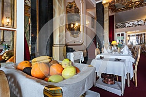 Restaurant and fruits photo