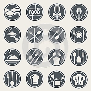 Restaurant icon set