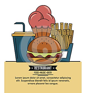 Restaurant infographic poster