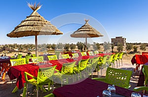 A restaurant in Ksar of Ait-Ben-Haddou, Morocco