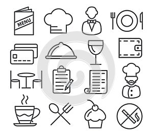 Restaurant Line Icons