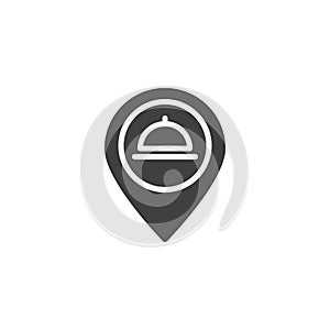 Restaurant Location pin vector icon
