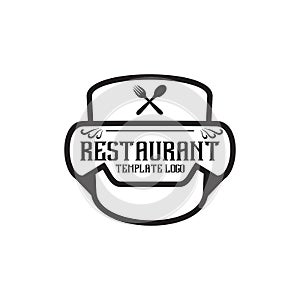 Restaurant logo design concept vector template