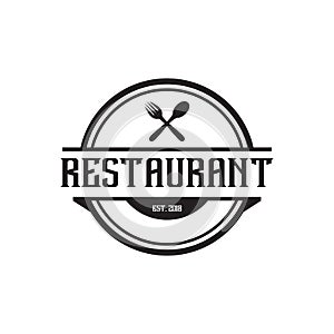 Restaurant logo design concept vector template