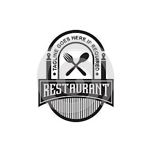 Restaurant logo design concept vector template
