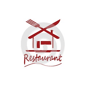 Restaurant logo vector template illustration