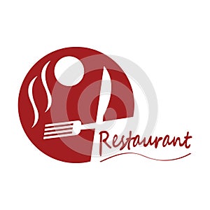 Restaurant logo vector template illustration