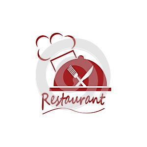 Restaurant logo vector template illustration