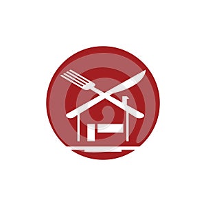 Restaurant logo vector template illustration