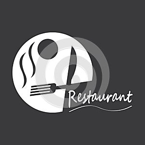 Restaurant logo vector template illustration