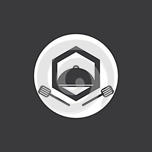 Restaurant logo vector template illustration