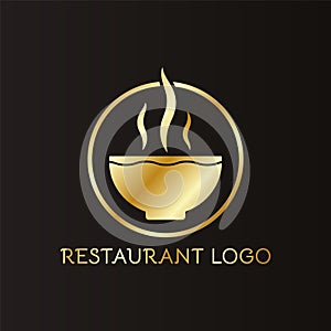 Restaurant luxury logo brand design soup