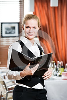 Restaurant manager woman at work