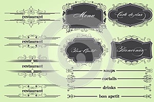 Restaurant menu