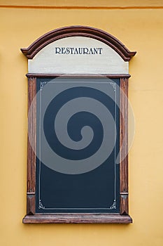 Restaurant menu board