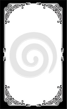 Restaurant menu card frame template