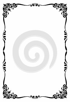 Restaurant menu card frame template