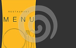 Restaurant menu design card, vector illustratio photo