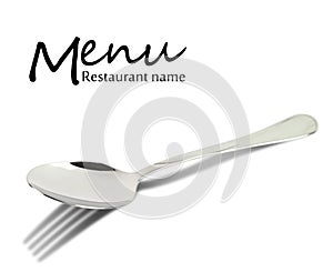 Un ristorante progetto. cucchiaio forchetta ombra 