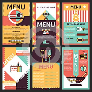 Restaurant menu designs vector design illustration