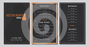 Restaurant menu flyer template