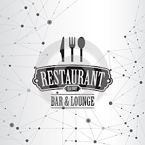 Restaurant menu geometric connection background