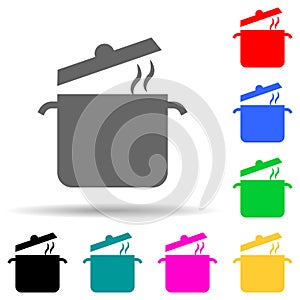 restaurant menu multi color style icon. Simple thin line, outline vector of web icons for ui and ux, website or mobile application