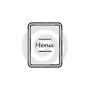 restaurant menu outline icon. Element of kitchen tools icon for mobile concept and web apps. Thin line restaurant menu outline
