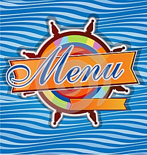 Restaurant menu whit rudder