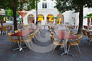 Restaurant in morning,Zurich